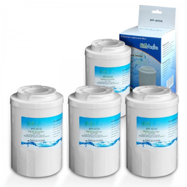 4x ECOPURE EFF-6013A Kühlschrankfilter, kompatibel GE MWF Smartwater