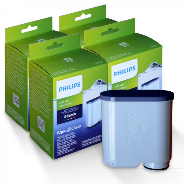 4x Wasserfilter Saeco/Phillips AquaClean Kaffeemaschinen CA6903/10