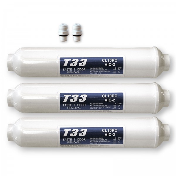 3x externer Wasserfilter T33 für SBS Kühlschrank