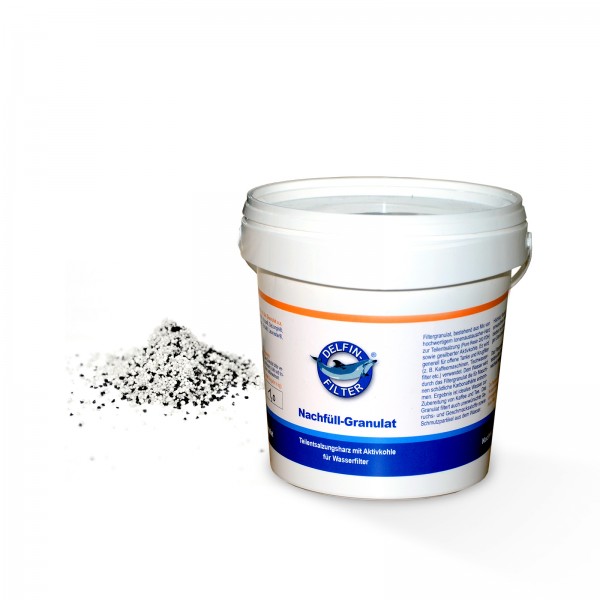 Refill granules, partial desalination resin with activated carbon 1 L