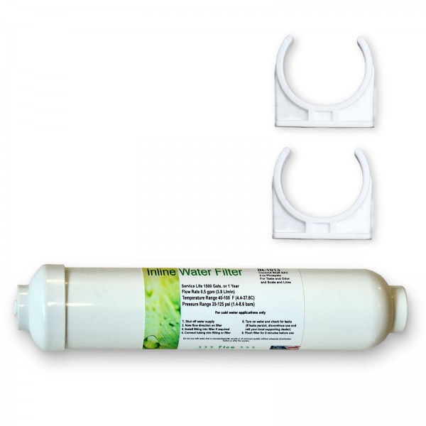 external refrigerator filter with limescale protection, click, 2 Clips