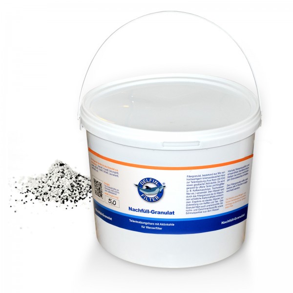 Refill granules, partial desalination resin with activated carbon 5 L